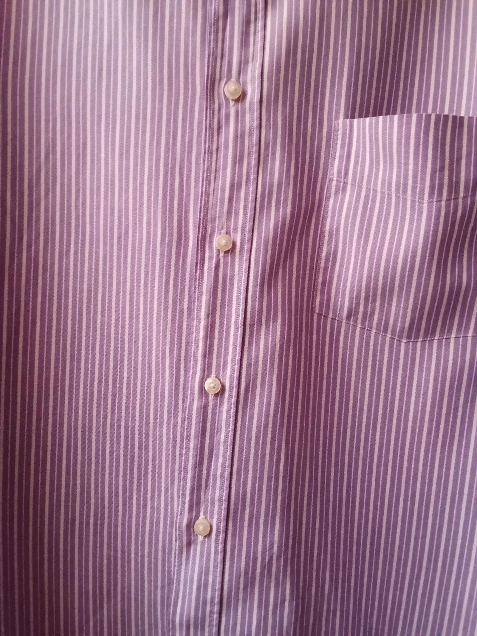 Camisa masculina de listras brancas e lilás Massimo Dutti tamanho XL como nova em perfeito estado – photo 7